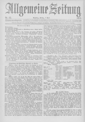 Allgemeine Zeitung Freitag 5. April 1878