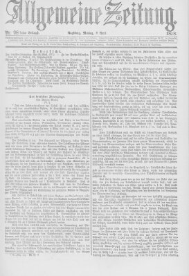 Allgemeine Zeitung Montag 8. April 1878