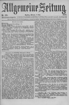 Allgemeine Zeitung Mittwoch 15. Mai 1878