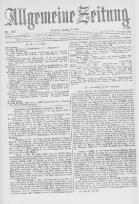 Allgemeine Zeitung Freitag 17. Mai 1878