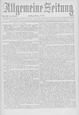 Allgemeine Zeitung Montag 27. Mai 1878