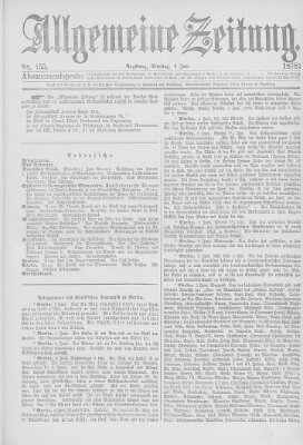 Allgemeine Zeitung Dienstag 4. Juni 1878