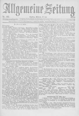 Allgemeine Zeitung Mittwoch 12. Juni 1878