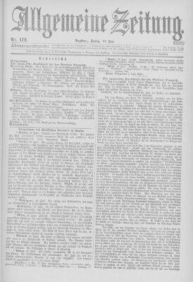 Allgemeine Zeitung Freitag 28. Juni 1878