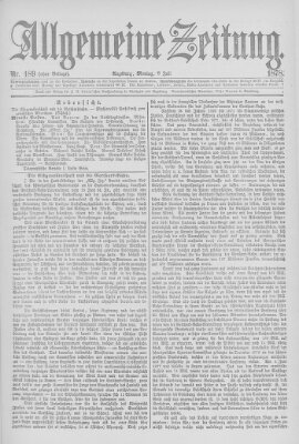 Allgemeine Zeitung Montag 8. Juli 1878