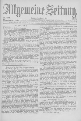 Allgemeine Zeitung Dienstag 9. Juli 1878