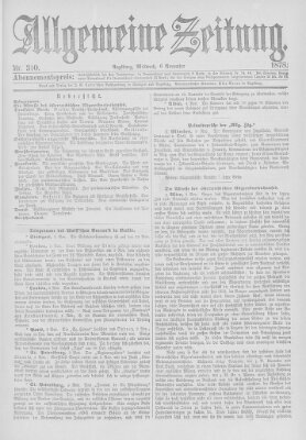 Allgemeine Zeitung Mittwoch 6. November 1878