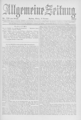 Allgemeine Zeitung Montag 25. November 1878