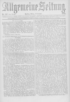 Allgemeine Zeitung Montag 23. Dezember 1878