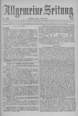 Allgemeine Zeitung Sonntag 29. Dezember 1878