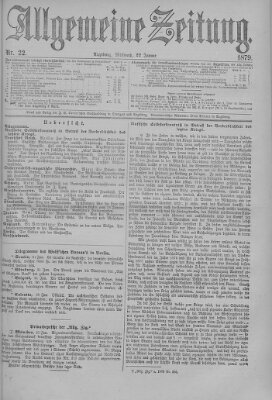 Allgemeine Zeitung Mittwoch 22. Januar 1879