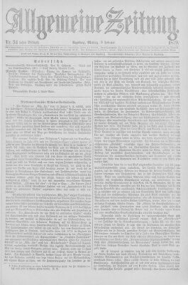 Allgemeine Zeitung Montag 3. Februar 1879