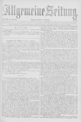 Allgemeine Zeitung Montag 24. Februar 1879