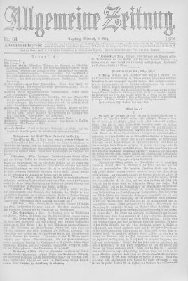 Allgemeine Zeitung Mittwoch 5. März 1879