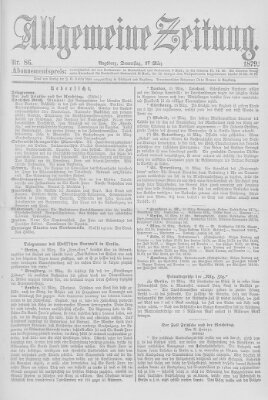 Allgemeine Zeitung Donnerstag 27. März 1879