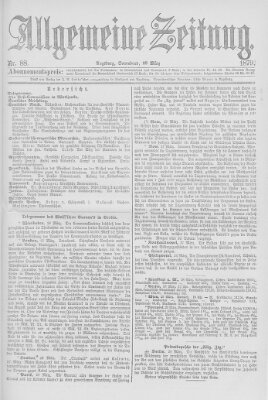 Allgemeine Zeitung Samstag 29. März 1879