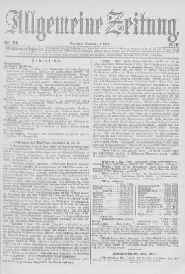 Allgemeine Zeitung Sonntag 6. April 1879