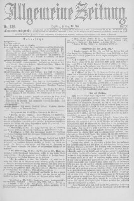 Allgemeine Zeitung Freitag 16. Mai 1879