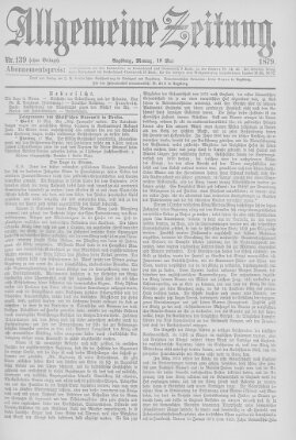 Allgemeine Zeitung Montag 19. Mai 1879