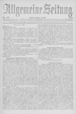 Allgemeine Zeitung Mittwoch 21. Mai 1879