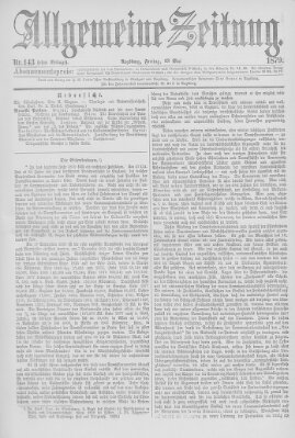 Allgemeine Zeitung Freitag 23. Mai 1879