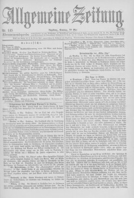 Allgemeine Zeitung Sonntag 25. Mai 1879