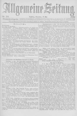 Allgemeine Zeitung Samstag 31. Mai 1879