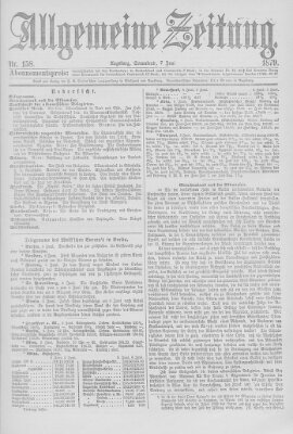 Allgemeine Zeitung Samstag 7. Juni 1879