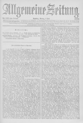 Allgemeine Zeitung Montag 9. Juni 1879