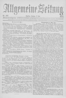 Allgemeine Zeitung Sonntag 15. Juni 1879