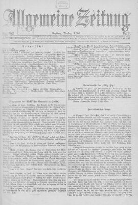 Allgemeine Zeitung Dienstag 1. Juli 1879