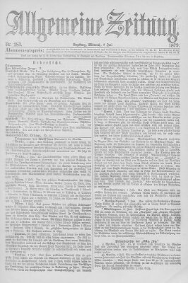 Allgemeine Zeitung Mittwoch 2. Juli 1879