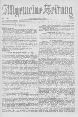 Allgemeine Zeitung Dienstag 8. Juli 1879