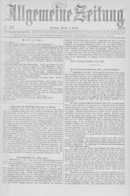 Allgemeine Zeitung Freitag 1. August 1879