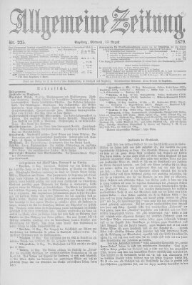 Allgemeine Zeitung Mittwoch 13. August 1879