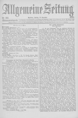 Allgemeine Zeitung Freitag 12. September 1879