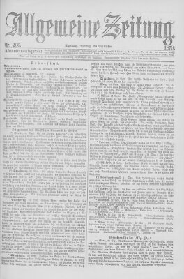 Allgemeine Zeitung Dienstag 23. September 1879