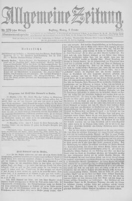 Allgemeine Zeitung Montag 6. Oktober 1879