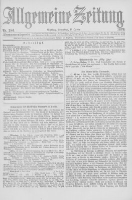 Allgemeine Zeitung Samstag 11. Oktober 1879