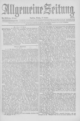 Allgemeine Zeitung Montag 13. Oktober 1879