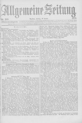 Allgemeine Zeitung Freitag 17. Oktober 1879