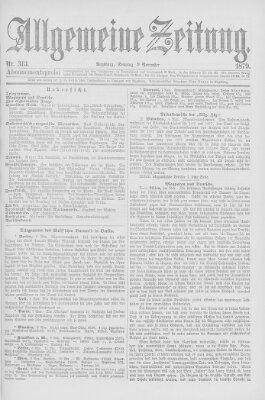 Allgemeine Zeitung Sonntag 9. November 1879