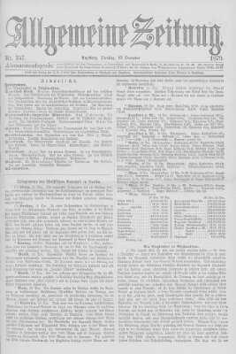 Allgemeine Zeitung Dienstag 23. Dezember 1879