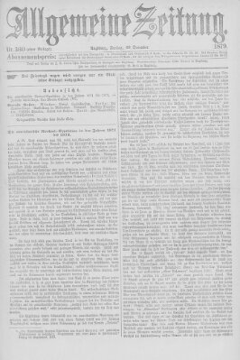 Allgemeine Zeitung Freitag 26. Dezember 1879