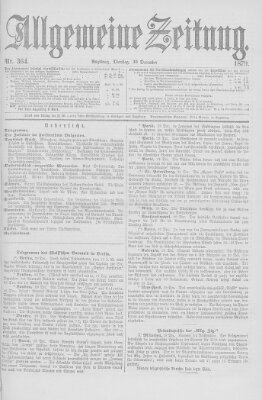 Allgemeine Zeitung Dienstag 30. Dezember 1879