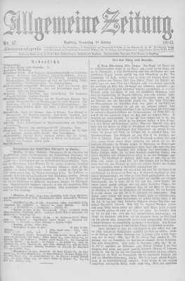 Allgemeine Zeitung Donnerstag 26. Februar 1880