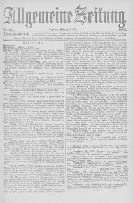 Allgemeine Zeitung Mittwoch 3. März 1880