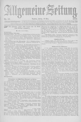 Allgemeine Zeitung Freitag 26. März 1880