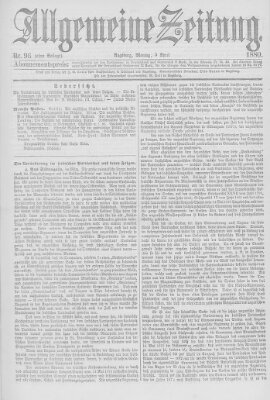 Allgemeine Zeitung Montag 5. April 1880