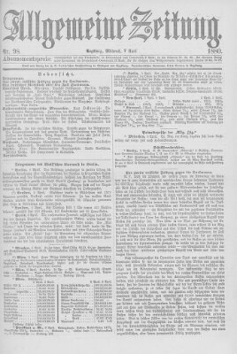 Allgemeine Zeitung Mittwoch 7. April 1880